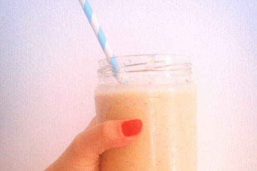 Caramel and peanut butter smoothie