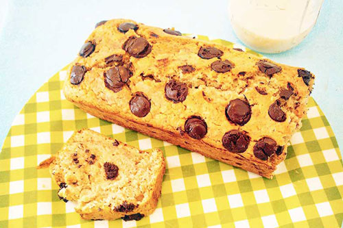 Vegan chocolate chip bread