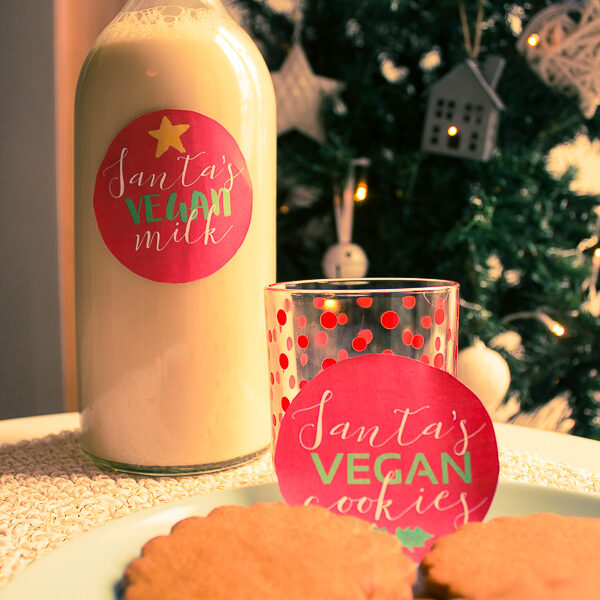 Free printable: Santa’s Vegan Cookies and Milk