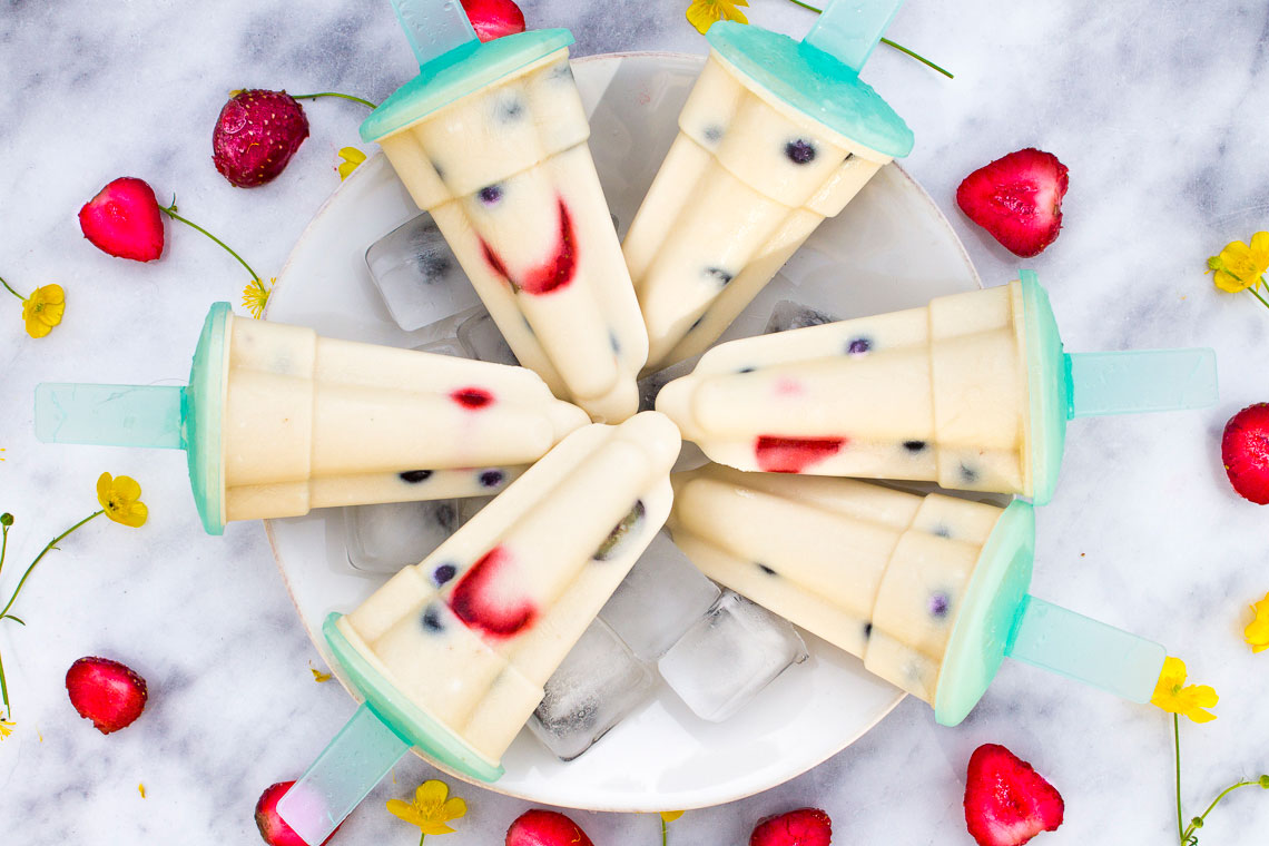 Dairy-free Vegan fruity popsicles