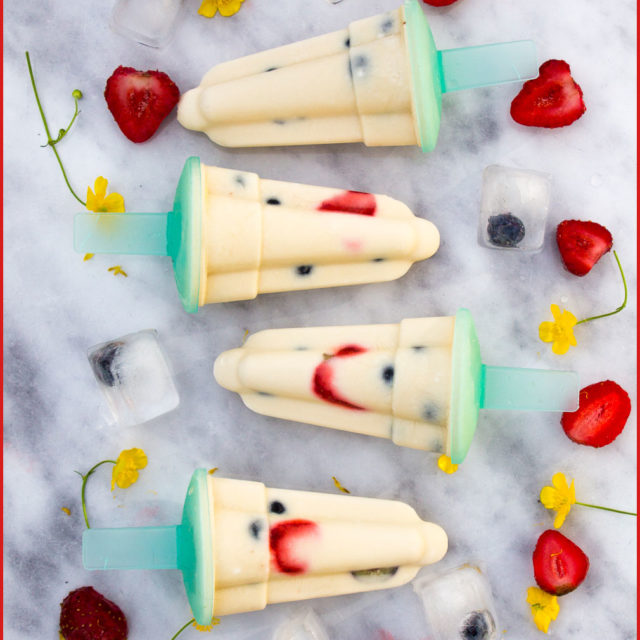 Vegan fruity popsicles