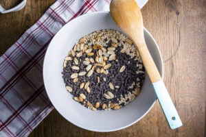 Chocolate Peanut Butter rice bars step 1