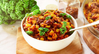 Soul-satisfying, easy Vegan chili made with ingredients you already have in your pantry