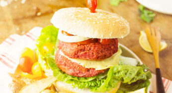 Protein-packed pantry staple chickpea and beet burgers