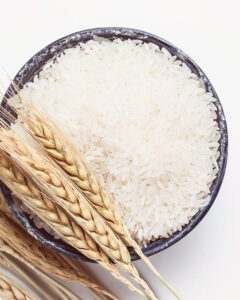 There are over 4 grams of protein in a 1-cup serving of white rice, and about 5 grams in the same size serving of brown rice.