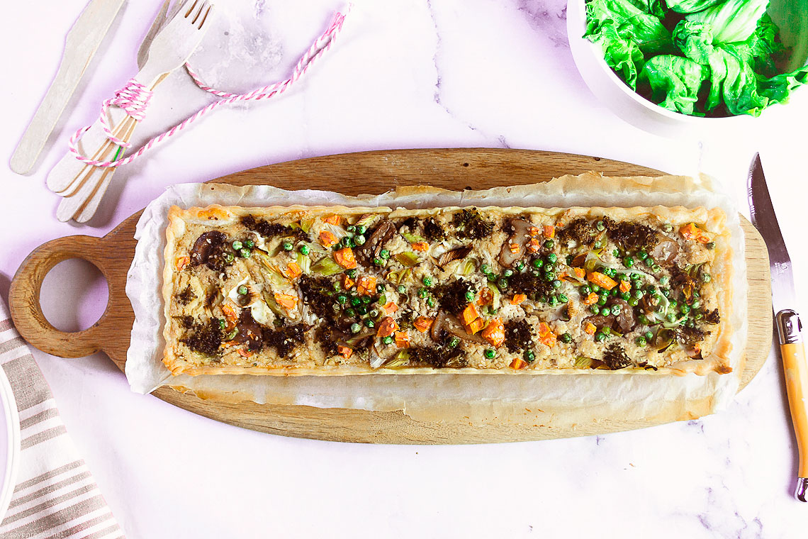 Easy Vegan Spring Vegetable Tart